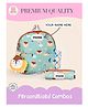 Rosada 15 Inches DIY Fancy Lion Backpack Large & Round Pencil Pouch Combo With Keychian - Multicolour