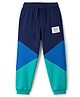 Pine Kids Cotton Knit Full Length Lounge & Track Pants With Color Block - Navy Blue