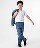 Pine Kids Denim Woven Full Length Washed Jeans - Blue