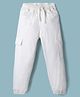 Pine Kids Denim Woven Full Length Jeans with Cargo Pockets - White