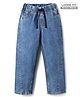 Pine Kids 100% Cotton Elastane Woven Denim Full Length Jeans - Light Blue