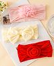 Babyhug Headbands With Bow Applique Pack of 3 - Red,Pink,Yellow