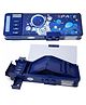 Yamama Astronaut Space Theme Pencil Box for Kids with Combination Lock, Double Layer Compartment Organizer, Pencil Box with Sharpener, Timetable & Sliding Calendar for Boys Age 3+ Multicolor