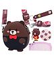 YAMAMA 6.6 Inch Silicone Cute GUGU Bear Soft Sling Crossbody Purse Bags for Girls, Toys Handbag Shoulder Silicone Small Purse, Sling Bag with Key Ring, Comb and Mirror - Color May Vary