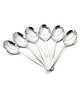 Parage 6 Pieces Stainless Steel Soup Spoon Set for Home & Kitchen, 18.5 cm Long, Perfect for Soup and Stew, Set of 6, Silver