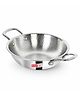 Parage 1 Piece Tripure Tri-Ply Hammered Stainless Steel Kadhai 24 cm | ISI Mark Certified | 2.6 LTR Deep Kadhai for Induction & Gas Stove | Even Heat Distribution, Non-Reactive, Heavy Bottom Cookware