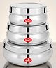 Unify Stainless Steel Belly Dabba Set of 3 | 880ml, 600ml, 400ml Multipurpose Kitchen Storage Containers | Food-Grade, Rust-Proof Steel Canisters with Tight-Fit Lids for Snacks & Daily Use