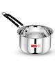 Parage 1 Pieces Stainless Steel Sauce Pan, Tea Pan, Milk Pan Heavy Guage, 1Liters with Heat-Resistant Wire Handle Induction & Gas Stove Friendly (Silver)