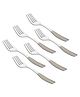 Parage 6 Pieces Stainless Steel Premium Table Fork Set for Home & Kitchen, 19 cm Long, Luxury Dining Tableware Laser Cutlery Set Gift, Silver, Dazzle Design