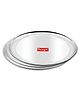 Parage 3 Pieces Stainless Steel Plate Set | 9-Inch Heavy-Gauge, Food-Grade, Rust-Proof Round Plates for Snacks, Dessert, Breakfast & Chapati | Durable and Easy to Clean