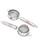 Unify 2 Pieces Stainless Steel Tea & Coffee Strainer | Fine Mesh Chhalni for Milk, Spices & Kitchen Use | Rust-Proof, Durable & Easy-to-Clean - Silver