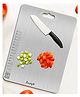 Parage Premium Stainless Steel Chopping Board for Kitchen & Professional Use Medium 31 x 21 CM | Cutting Board for Meat, Fish, Fruit, Bread Cutter, Vegetable Chopper | Heavy Duty & Rust Free