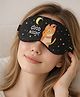 Jenna Night Cat Design Sleeping Eye Mask Lightweight Soft Eye Cover for Travel & Night Sleep - Black