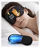 Jenna Cat Good Night Sleeping Eye Mask with Cooling Gel Soft Sleep Mask for Relaxation - Black