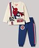 Babyhug Marvel Single Jersey Knit Full Sleeves T-Shirt & Joggers Set With Spiderman Graphic - Blue
