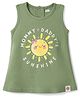 Pink Rabbit Sinker Knit Sleeveless Mommy & Daddy's Sunshine Printed Frock - Light Green