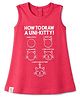 Pink Rabbit Sinker Knit Sleeveless Kitty Printed Frock - Red