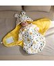 StarAndDaisy swaddle for newborn baby muslin wrap made with pure cotton velvet soft breathable large multipurpose baby wrap supports self soothing comfortable for daily use giraffe print - Yellow