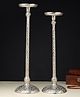 De Maison Decor Harrington set of 2 silver candle holders  in Silver finish