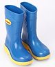 Cute Walk by Babyhug Slip On Rain Boots - Blue & Yellow