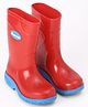 Cute Walk by Babyhug Slip On Rain Boots - Blue & Red