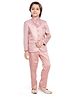 Earth Conscious Jacquard Woven Full Sleeves Abstract Printed Jodhpuri Sherwani & Pants Set - Peach