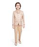 Earth Conscious Jacquard Woven Full Sleeves Abstract Printed Jodhpuri Sherwani & Pants Set - Beige
