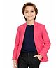 Earth Conscious Blended Woven Full Sleeves Solid Blazer - Peach