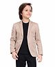 Earth Conscious Blended Woven Full Sleeves Solid Blazer - Beige