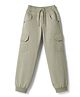 Olio Kids Knitted Full Length Lounge Pant With Cargo Pockets - Olive Green