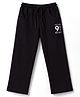 Olio Kids Knitted Full Length Text Printed Lounge Pant - Black