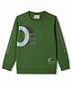 Olio Kids Looper Knit Full Sleeves T-Shirt With Text Print - Green