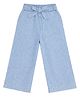 HRIT Cotton Denim Woven Washed Flared Jeans - Sky Blue