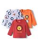 Doodle Poodle Single Jersey Knit Full Sleeves T-Shirts With Lion Print Pack of 3 - Multicolor