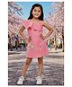Lei-Chie Cotton Blend Woven Frill Sleeves Floral Embroidered Jumpsuit - Peach
