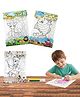 NHR Coloring Book Set with Sketch Pens  Nature & Cartoon Art & Craft Learning Kit for Kids