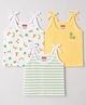Babyhug 100% Cotton Cambric Woven Sleeveless Shoulder Tie Knot Slip With Tropical Print Pack of 3 - Multicolor