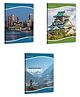 Enchanting Everest Notebook, Seoul Reflections Notebook, Osaka Gowoo Castle Notebook - (Ruled) :- premium ruled notebook, travel design cover notebook, artistic cover notebook | Set of 3 Book