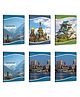 Gowoo Enchanting Everest Notebook, Seoul Reflections Notebook, Osaka Castle Notebook (Ruled) and more :- travel theme notebook, city design notebook, compact size notebook, | Pack of 6 Book
