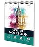 Gowoo London Cityscape Spiral Sketch Notebook :- london themed art sketchbook, london themed sketchbook, london street scene sketchbook, spiral sketch book for artists,
