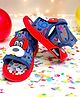 Binos Animal Face Applique Detailed Velcro Closure Musical  Sandals - Blue