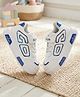 Binos Alphabet Designed Velcro Closure Shoes - White & Blue