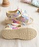 Binos Bunny Applique Detailed Velcro Closure Musical Sandals - Cream