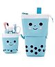 FunBlast Standing Pencil Case  Korean Boba Pop-Up Pencil Pouch for Kids  Pack of 1 (Blue)
