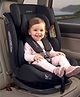 Babyhug Convertible Car Seat with ISOFIX & 360° Rotatable Seat - Black| R129 Certified| i-Size Compliant| Rear & Forward Facing| Newborn to 12 Years| Reclining Seat| Cushion Seat