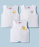 Babyhug Muslin Woven Sleeveless Jhablas with Car & Animals Print Pack of 3 -White