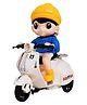 HAPPY HUES Musical Boy on Scooter with Stunt Action & 3D Lights- Bump & Go Light & Musical Toy for kids