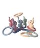 Happy Hues Elephant Ring Toss Game for Kids - 12 Pcs Ferrule Game Set with 5 Colorful Elephants & 5 Rings - Educational Indoor & Outdoor Sport Toy for Toddlers - Improves Focus & Motor Skills