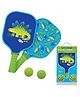 Happy Hues Dinosaur Pickleball Set - Deluxe 2-Paddle Beginner's Kit-Lightweight Composite Fancy Rackets for Kids - Multicolor