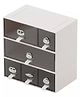 YAMAMA Desktop Storage Drawer Organizer, 6 Compartment mini Cabinet Storage Box, Multipurpose Storage Box, Modern Desk Organizer, Drawer Cabinet for Office, Stationery, Makeup, Accessories